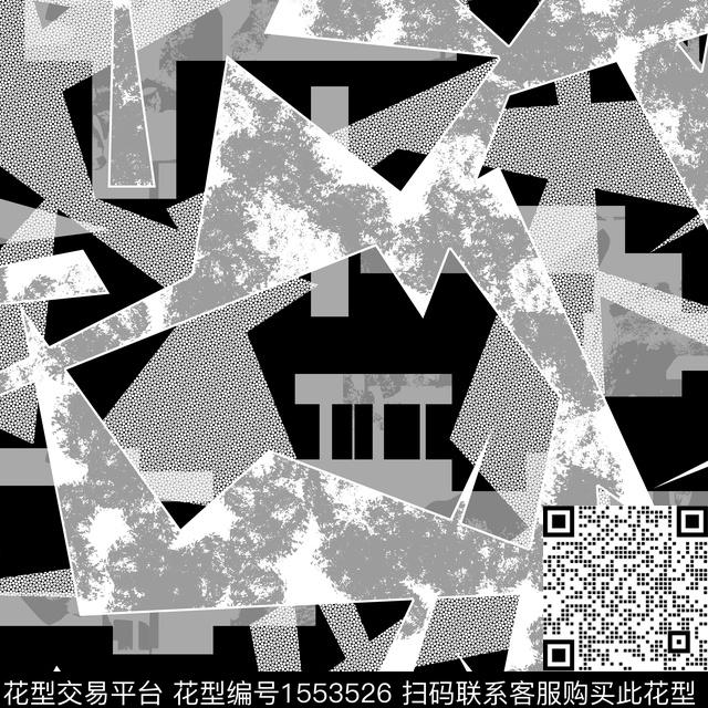 几何几何男装男装数码印花华亿平台下载（图片编号: 1553526） - 瓦栏（Walan）