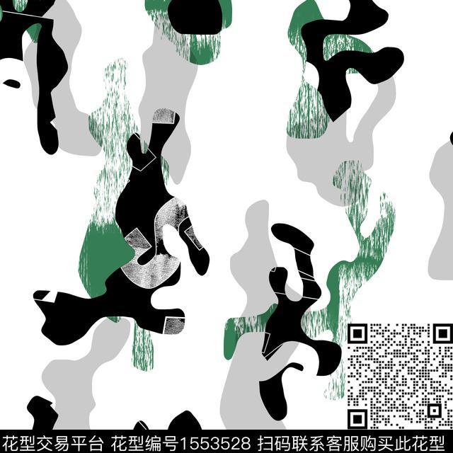 迷彩几何男装数码印花华亿平台下载（图片编号: 1553528） - 瓦栏（Walan）