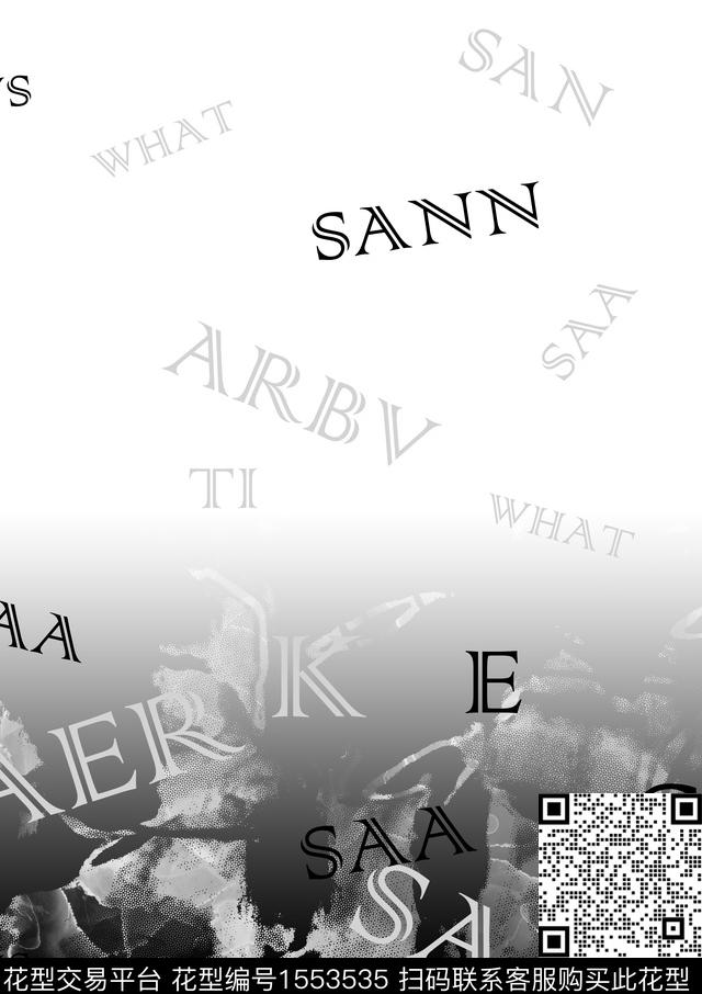 定位花字母男装数码印花华亿平台下载（图片编号: 1553535） - 瓦栏（Walan）