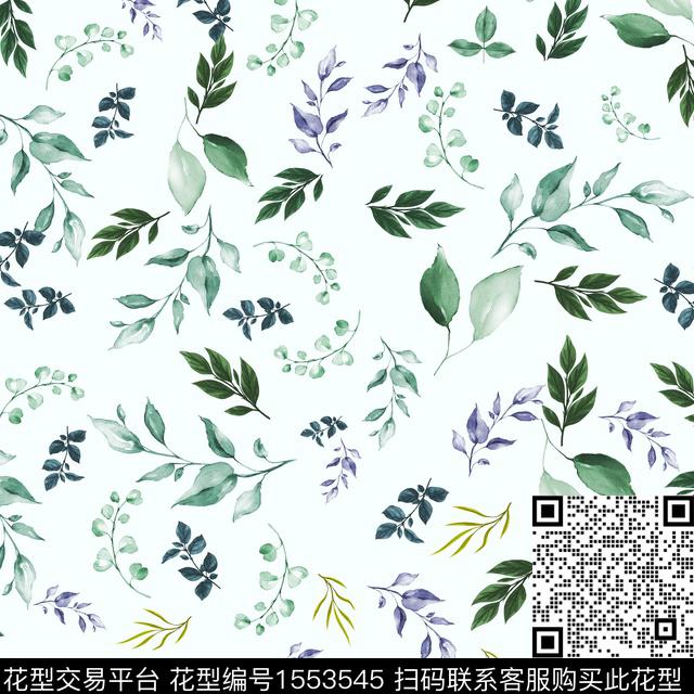 女装小碎花绿植树叶数码印花华亿平台下载（图片编号: 1553545） - 瓦栏（Walan）