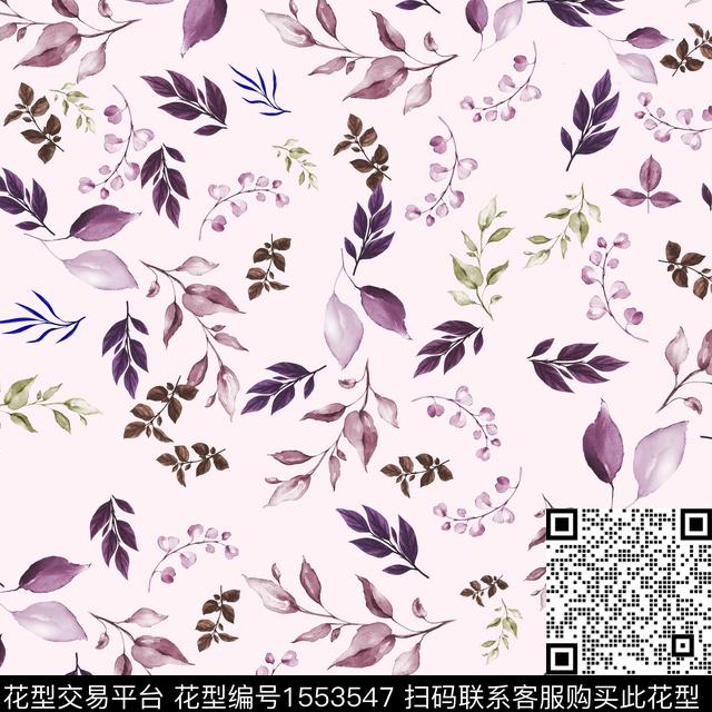 女装小碎花绿植树叶数码印花华亿平台下载（图片编号: 1553547） - 瓦栏（Walan）