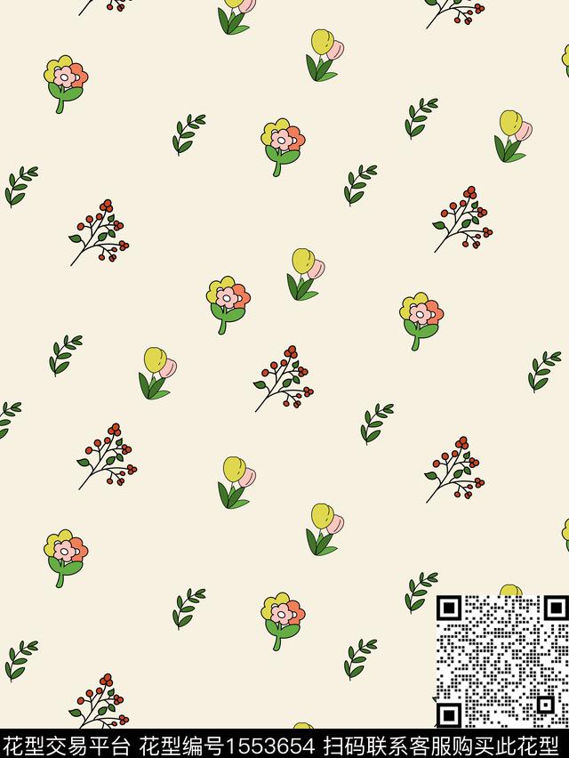 小清新清爽小碎花传统印花华亿平台下载（图片编号: 1553654） - 瓦栏（Walan）