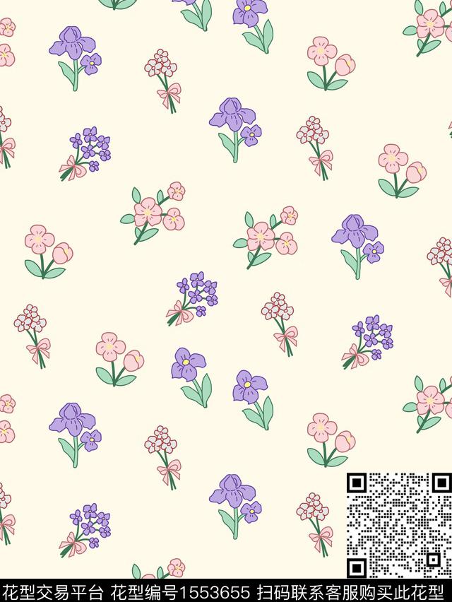 小清新清爽小碎花传统印花华亿平台下载（图片编号: 1553655） - 瓦栏（Walan）