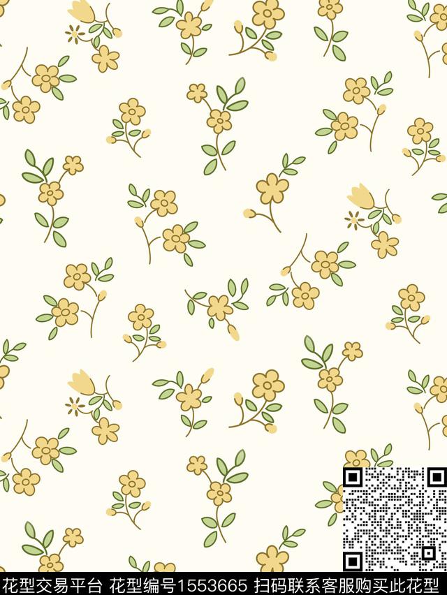 小清新清爽小碎花传统印花华亿平台下载（图片编号: 1553665） - 瓦栏（Walan）