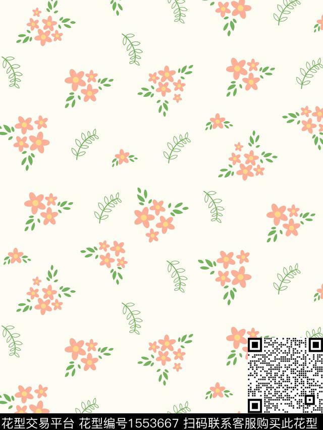 小清新清爽小碎花传统印花华亿平台下载（图片编号: 1553667） - 瓦栏（Walan）