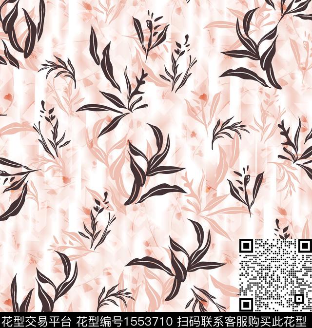 女装花卉连衣裙数码印花华亿平台下载（图片编号: 1553710） - 瓦栏（Walan）