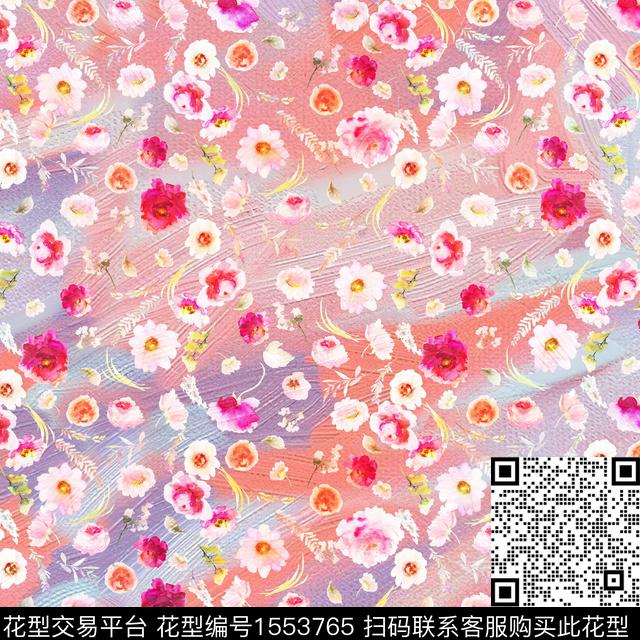 花卉小碎花底纹数码印花华亿平台下载（图片编号: 1553765） - 瓦栏（Walan）