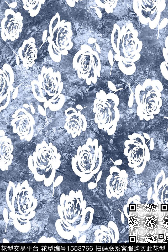 花卉白花肌理数码印花华亿平台下载（图片编号: 1553766） - 瓦栏（Walan）