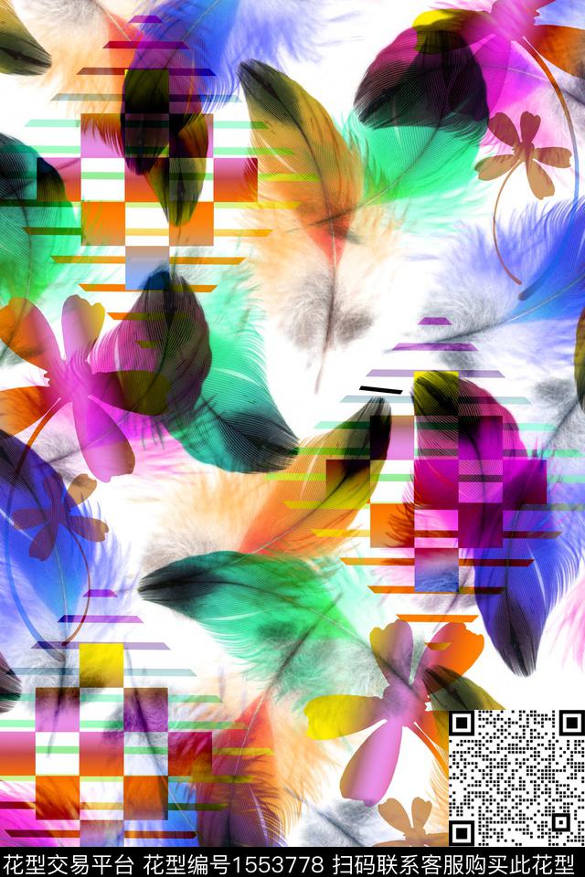 花卉几何数码华亿平台数码印花华亿平台下载（图片编号: 1553778） - 瓦栏（Walan）