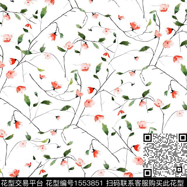 小碎花清新淡雅2024春夏传统印花华亿平台下载（图片编号: 1553851） - 瓦栏（Walan）