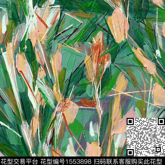 大牌风油画华亿平台抽象数码印花华亿平台下载（图片编号: 1553898） - 瓦栏（Walan）