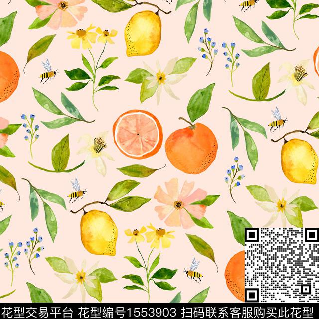 水彩花卉清爽底花卉粉红色系数码印花华亿平台下载（图片编号: 1553903） - 瓦栏（Walan）