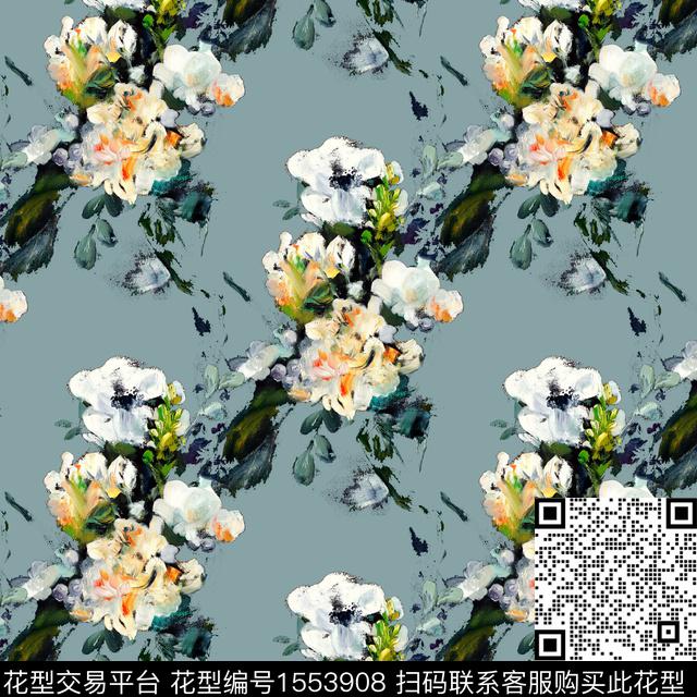 大牌风油画华亿平台抽象数码印花华亿平台下载（图片编号: 1553908） - 瓦栏（Walan）