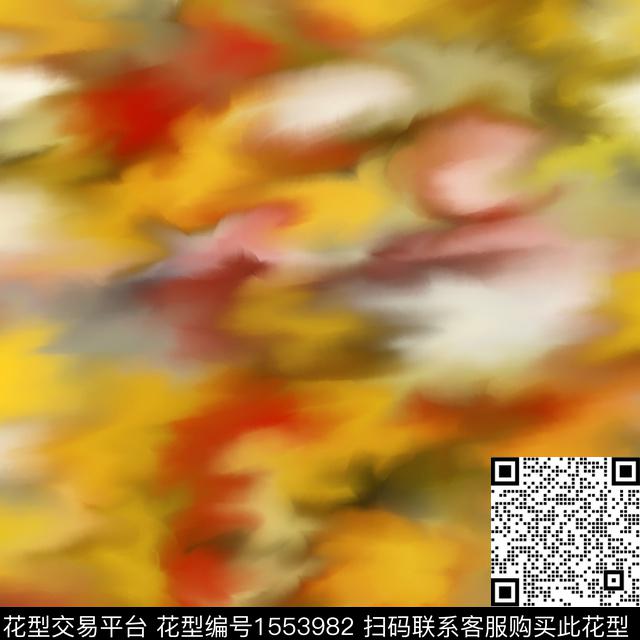 抽象落叶模糊数码印花华亿平台下载（图片编号: 1553982） - 瓦栏（Walan）