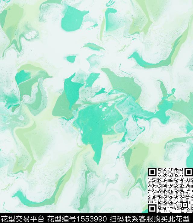 抽象水彩花卉2024春夏数码印花华亿平台下载（图片编号: 1553990） - 瓦栏（Walan）
