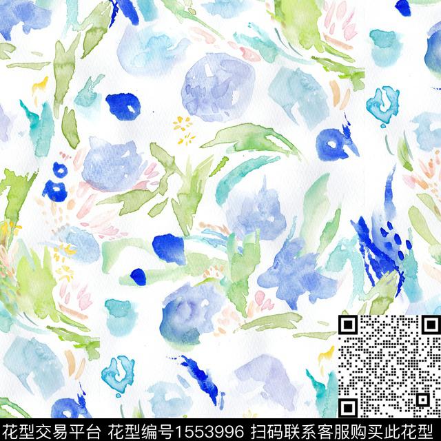 水彩花卉2024春夏数码印花华亿平台下载（图片编号: 1553996） - 瓦栏（Walan）