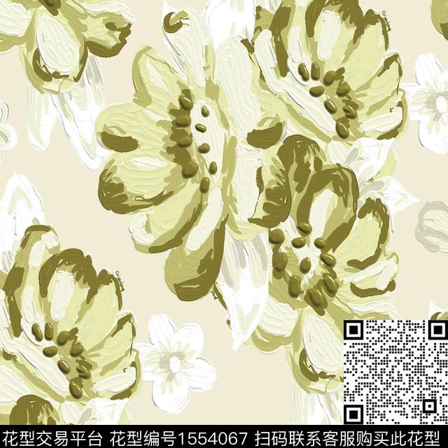 花卉蝴蝶油画华亿平台小雏菊数码印花华亿平台下载（图片编号: 1554067） - 瓦栏（Walan）