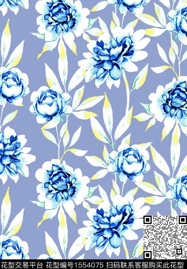 大牌风水彩花卉poppy数码印花华亿平台下载（图片编号: 1554075） - 瓦栏（Walan）