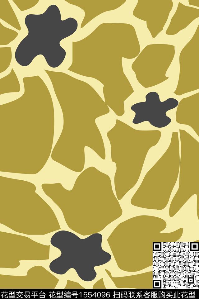 几何花卉花卉传统印花华亿平台下载（图片编号: 1554096） - 瓦栏（Walan）