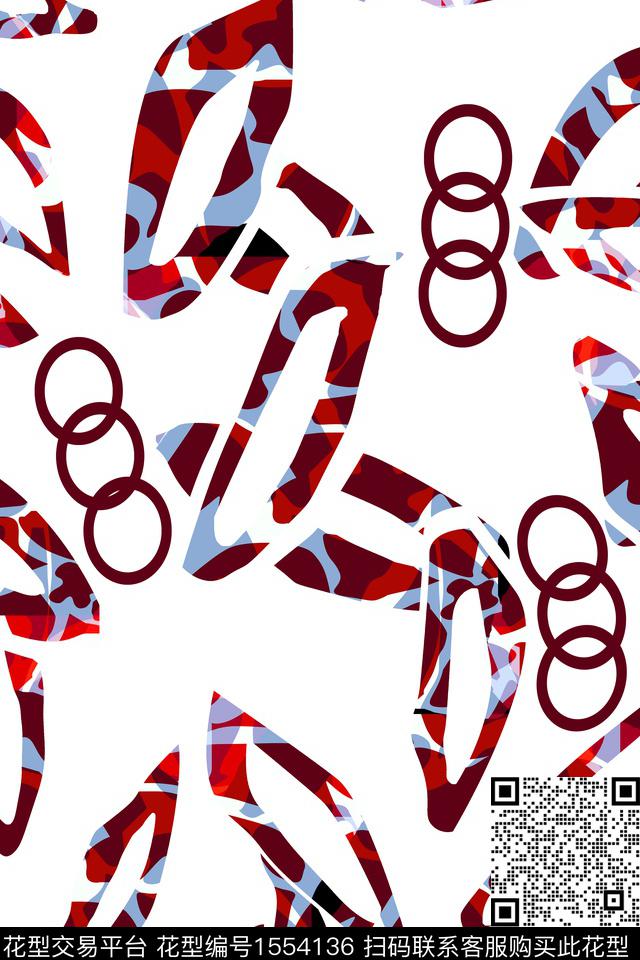 抽象几何环扣传统印花华亿平台下载（图片编号: 1554136） - 瓦栏（Walan）