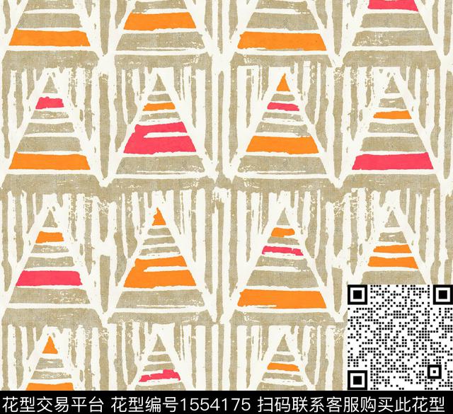 几何条纹民族风数码印花华亿平台下载（图片编号: 1554175） - 瓦栏（Walan）