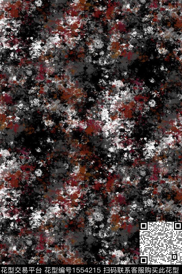 黑白华亿平台肌理抽象数码印花华亿平台下载（图片编号: 1554215） - 瓦栏（Walan）