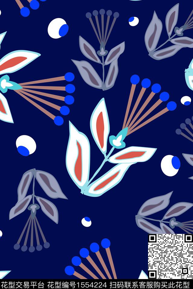 民族风几何花卉抽象花卉传统印花华亿平台下载（图片编号: 1554224） - 瓦栏（Walan）