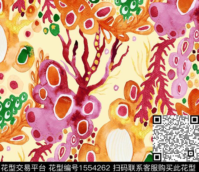 水彩花卉2024春夏数码印花华亿平台下载（图片编号: 1554262） - 瓦栏（Walan）