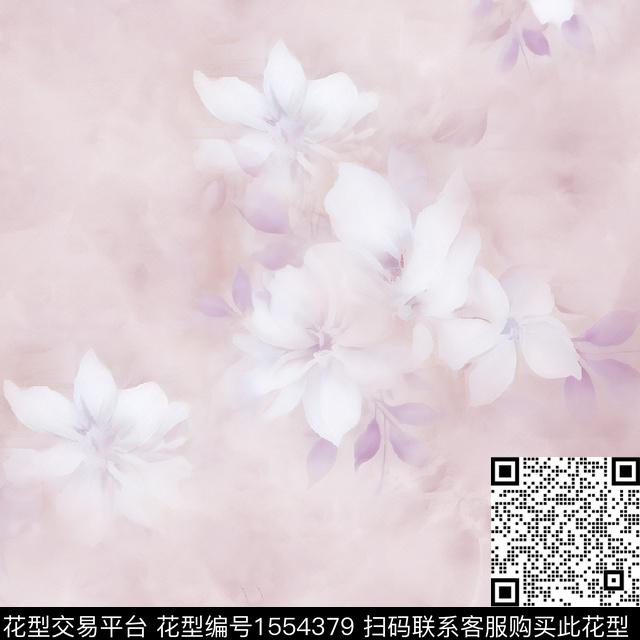 底纹朦胧花卉数码印花华亿平台下载（图片编号: 1554379） - 瓦栏（Walan）