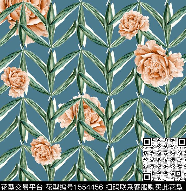 女装花卉连衣裙数码印花华亿平台下载（图片编号: 1554456） - 瓦栏（Walan）