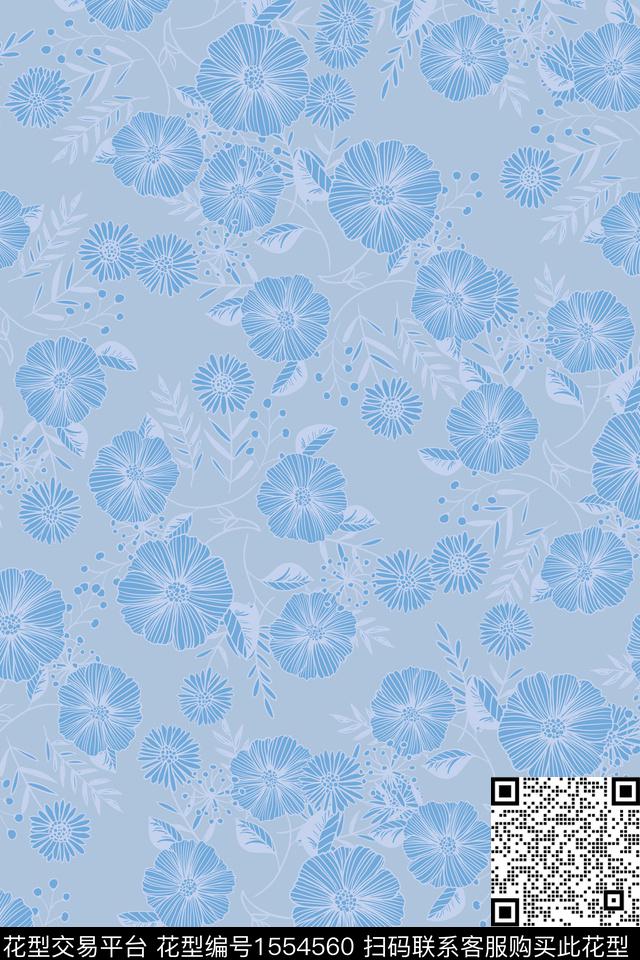 大牌风蒲公英民族风数码印花华亿平台下载（图片编号: 1554560） - 瓦栏（Walan）