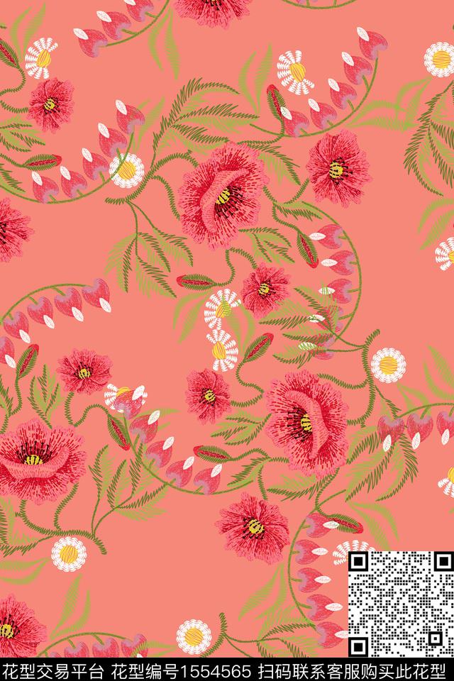 大牌风复古民族风数码印花华亿平台下载（图片编号: 1554565） - 瓦栏（Walan）