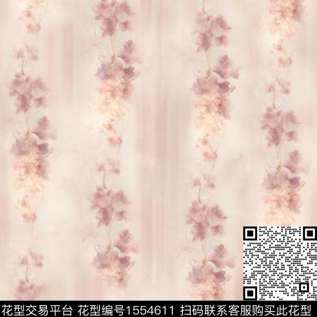 女装渐变花卉数码印花华亿平台下载（图片编号: 1554611） - 瓦栏（Walan）