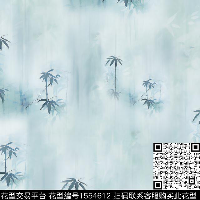 女装渐变竹子数码印花华亿平台下载（图片编号: 1554612） - 瓦栏（Walan）