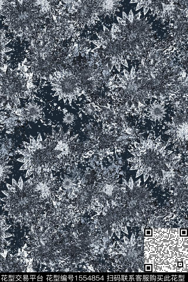 抽象花卉肌理数码印花华亿平台下载（图片编号: 1554854） - 瓦栏（Walan）