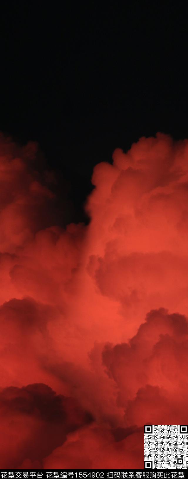 香云纱乌云定位花数码印花华亿平台下载（图片编号: 1554902） - 瓦栏（Walan）