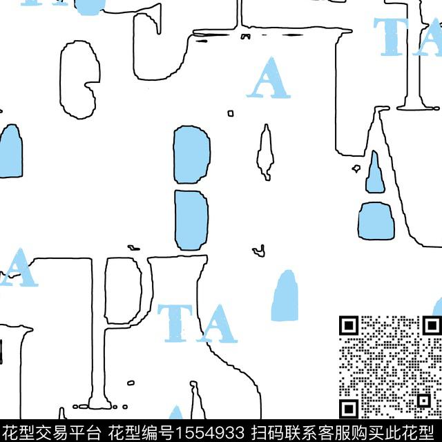 字母几何男装数码印花华亿平台下载（图片编号: 1554933） - 瓦栏（Walan）