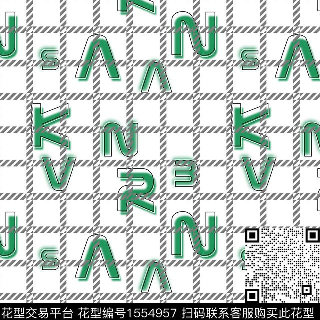 字母格子男装数码印花华亿平台下载（图片编号: 1554957） - 瓦栏（Walan）