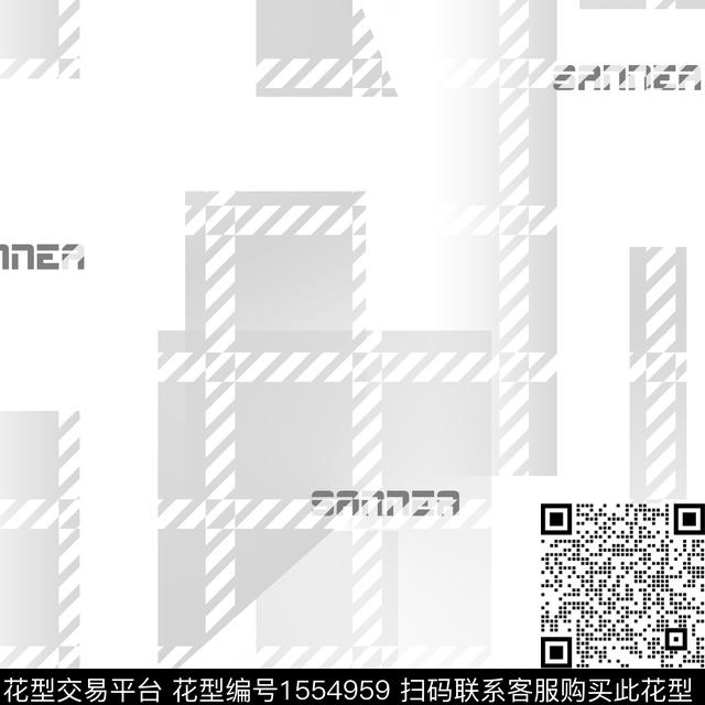 格子字母渐变数码印花华亿平台下载（图片编号: 1554959） - 瓦栏（Walan）