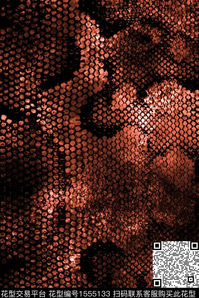 动物纹蛇纹女装数码印花华亿平台下载（图片编号: 1555133） - 瓦栏（Walan）