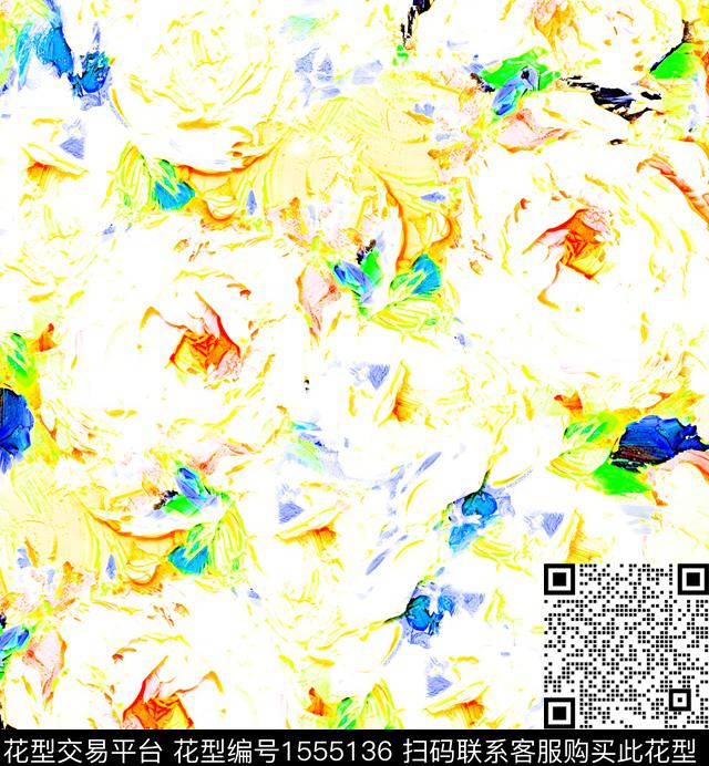 女装花卉连衣裙数码印花华亿平台下载（图片编号: 1555136） - 瓦栏（Walan）