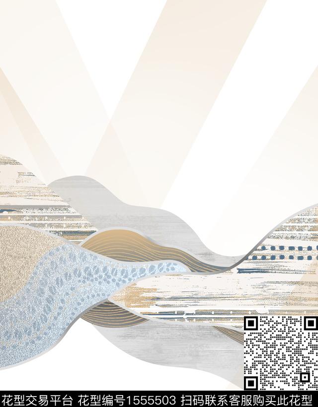 笔触渐变抽象数码印花华亿平台下载（图片编号: 1555503） - 瓦栏（Walan）