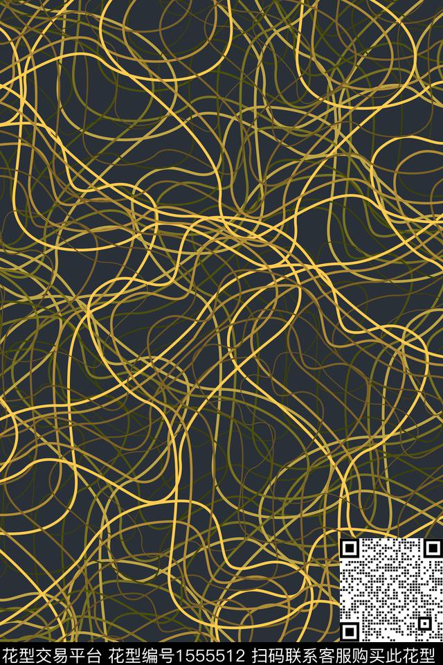 抽象线条立体传统印花华亿平台下载（图片编号: 1555512） - 瓦栏（Walan）