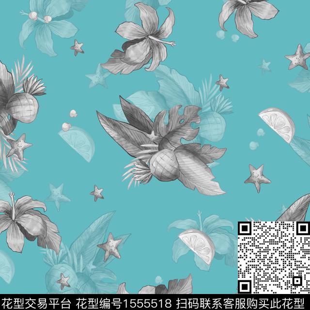 水果水彩花卉数码印花华亿平台下载（图片编号: 1555518） - 瓦栏（Walan）