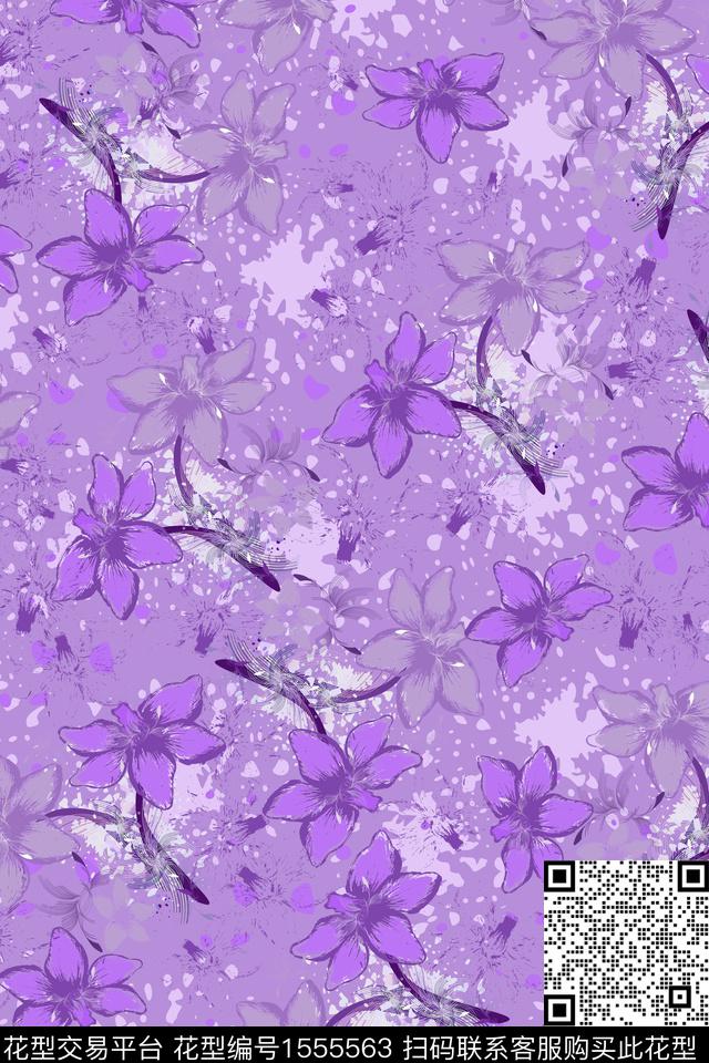 植物大牌风民族风数码印花华亿平台下载（图片编号: 1555563） - 瓦栏（Walan）