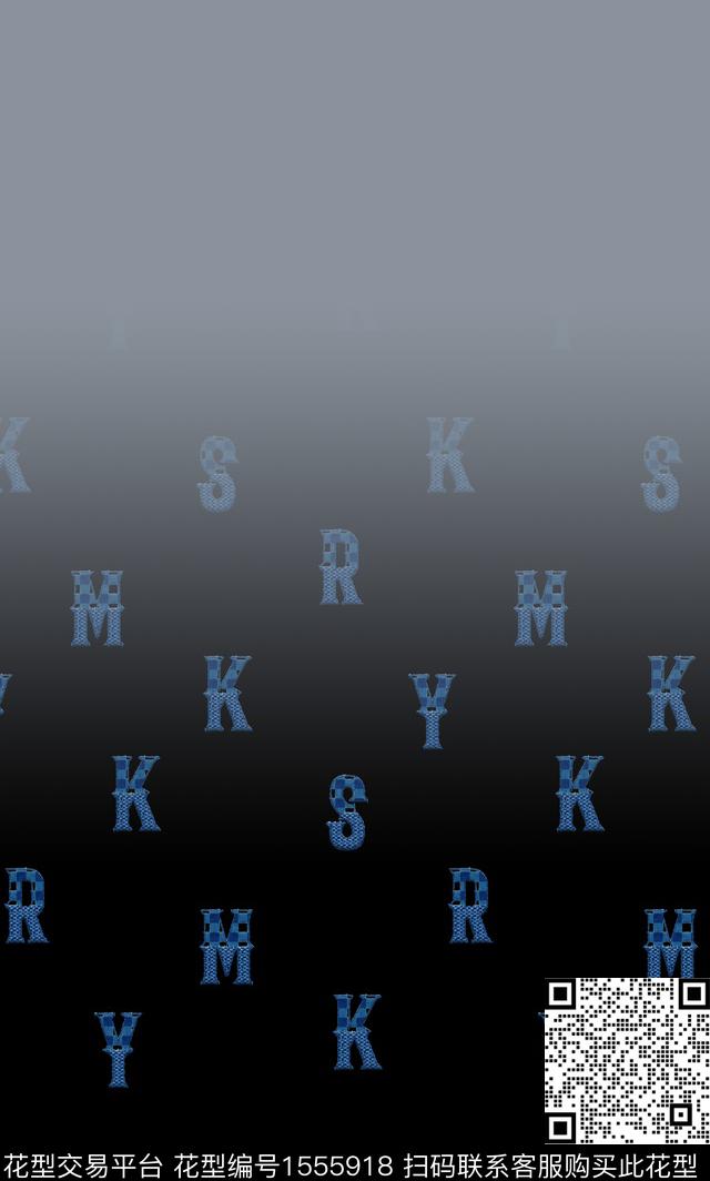 休闲定位字母数码印花华亿平台下载（图片编号: 1555918） - 瓦栏（Walan）