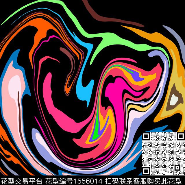 抽象液化流动传统印花华亿平台下载（图片编号: 1556014） - 瓦栏（Walan）