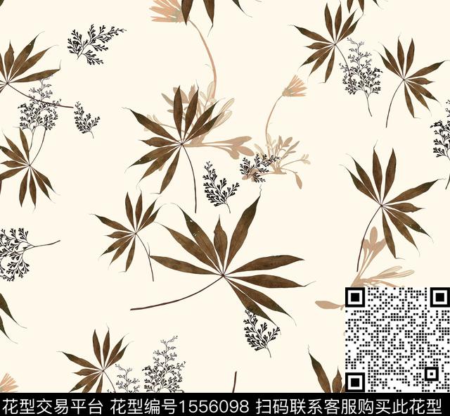 女装花卉连衣裙数码印花华亿平台下载（图片编号: 1556098） - 瓦栏（Walan）