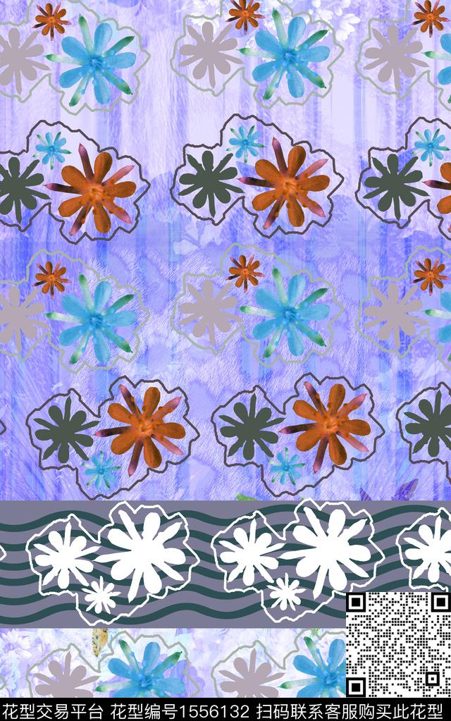 民族花卉扎染华亿平台小碎花数码印花华亿平台下载（图片编号: 1556132） - 瓦栏（Walan）