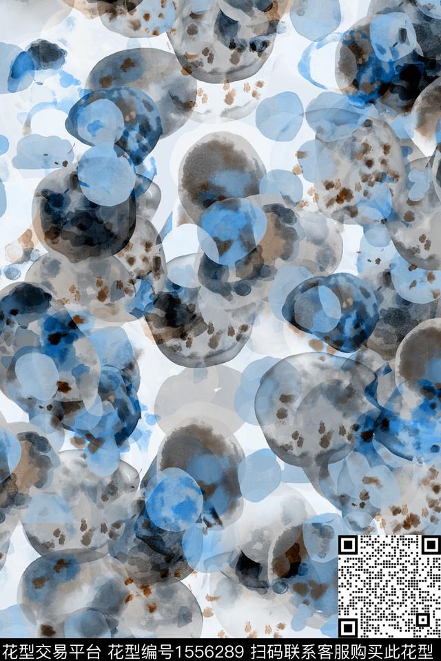 笔触水彩抽象数码印花华亿平台下载（图片编号: 1556289） - 瓦栏（Walan）